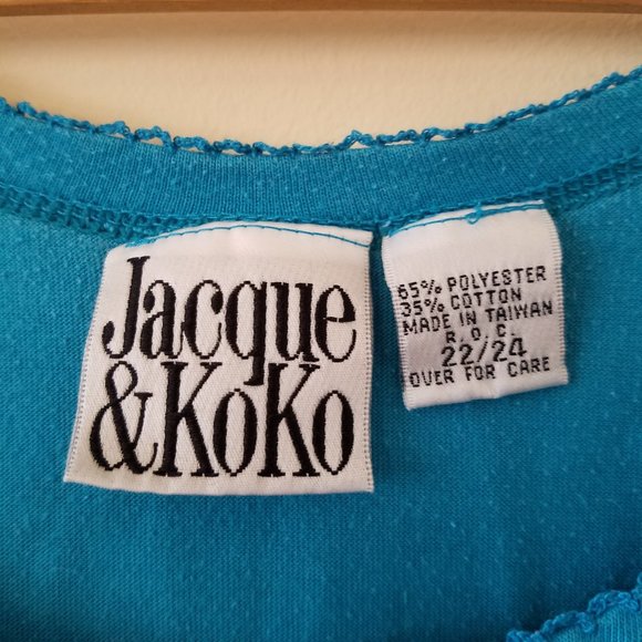 Jacque & KoKo Blue Tank Top Size 22/24 - Picture 4 of 6